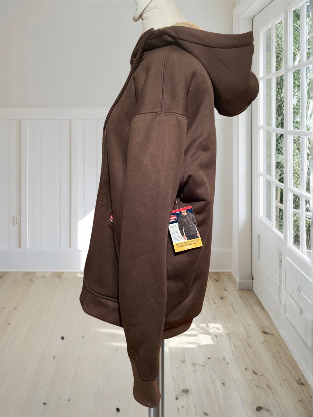 NWT WRANGLER Men's L Heavyweight Sherpa Lined Fleece Jacket Java Brown WW65206 - Picture 5 of 15